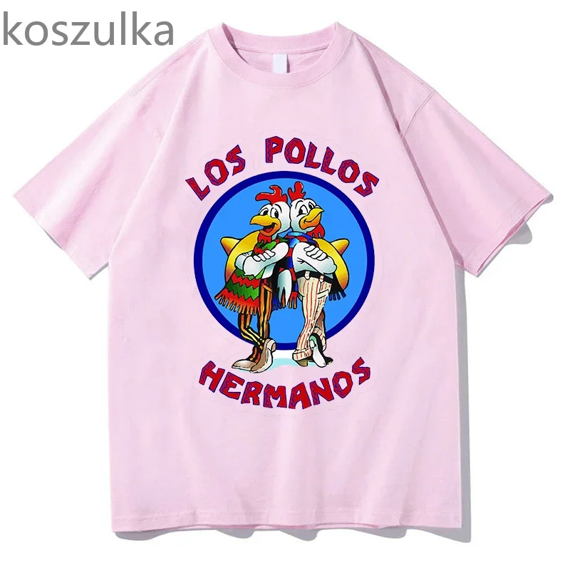 Men's los pollos hermanos t-shirt 100% cotton Breaking Bad LOS