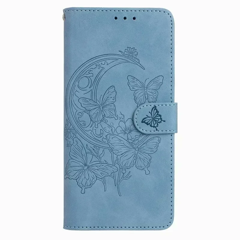 Charming Moon Butterfly Phone Case & Lady Wallet Cover