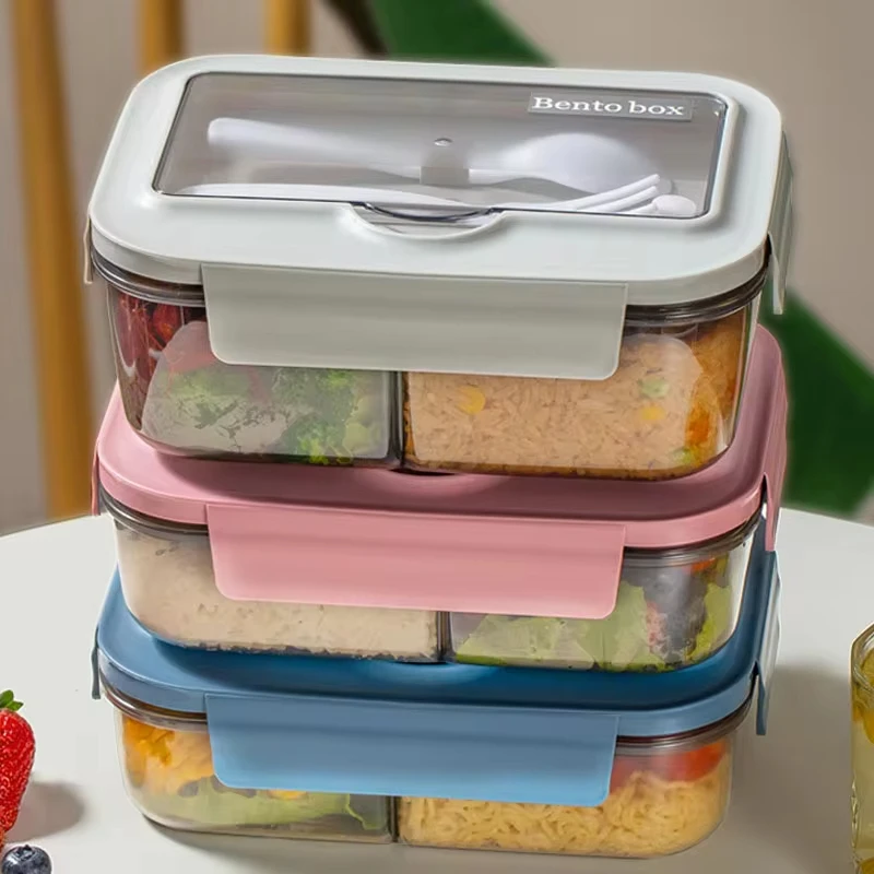 Lunch Box 1pc Portable Divided Insulated Nordic Style Box kitchen storage box,rice storage box,food storage container,food storage box,storage box