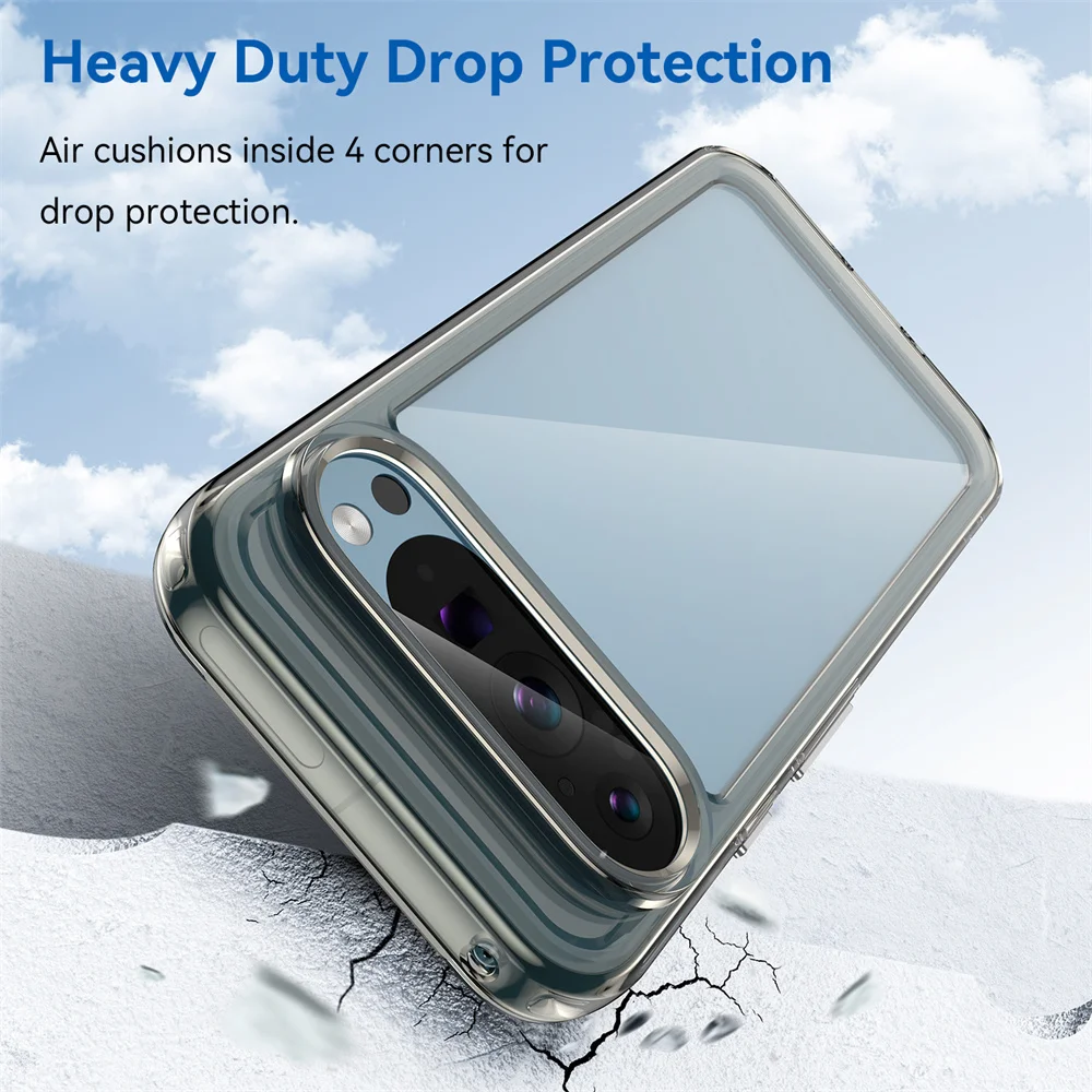 Fashion Transparent Acrylic Shockproof Thin Case - Colorful Hard Clear Cover