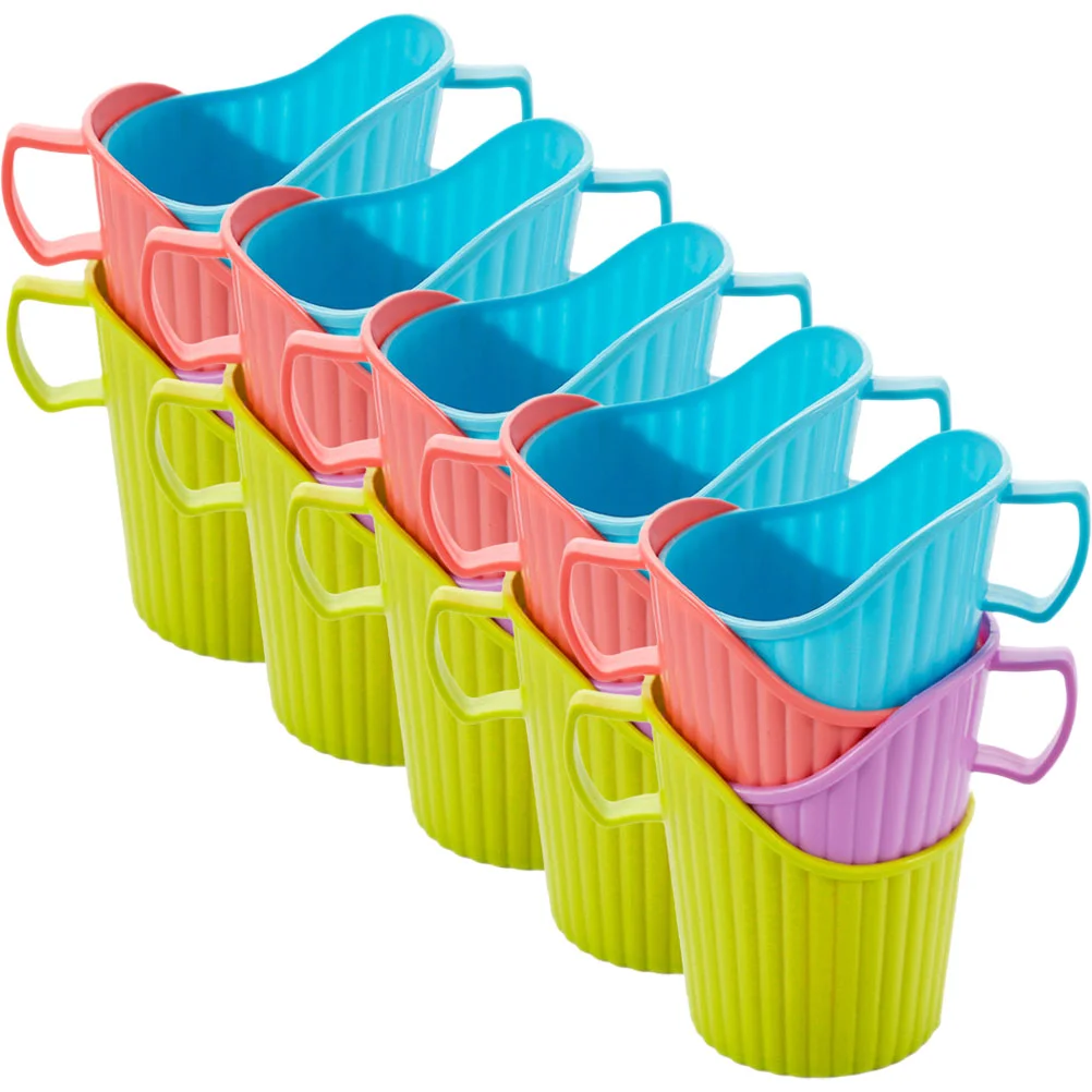 20 Pcs Disposable Paper Cup Holder Espresso Coffee Anti-scalding Pp Multifunctional Multipurpose Office Household Sleeve cup storage holder