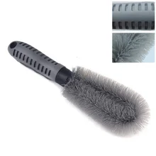 

Ergonomic PVC Auto Wheel Tire Hair Brushes Set Grey Auto Detailing Cleaning Rim Wash Cleanning 25.5cm X 7cm PP Bristles New