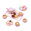 DIY Pretend Play Toy Simulation Tea Set Tableware Play House Kitchen Afternoon Tea Game Toys Gifts For Children Kids Girls 6