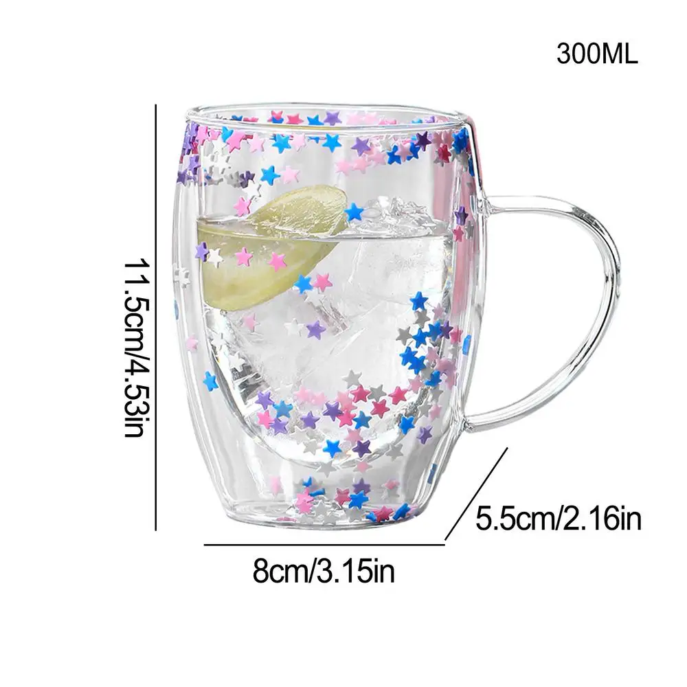 JOTOL Set da 4 Pezzi Tazze per Gatti Carine in Vetro a Doppia Parete, Simpatica Tazza per