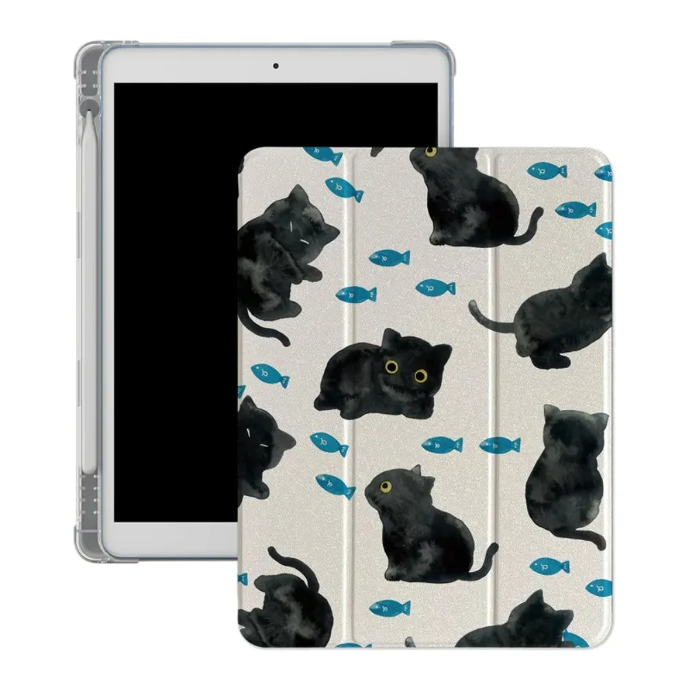 Adorable Cat Pen Holder Tablet Case