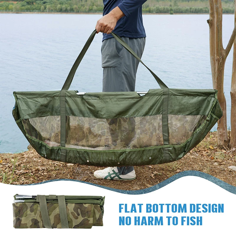 Sac de pesée pliable pour poissons en filet - Pèse-bag pour pêche du bar et conservation