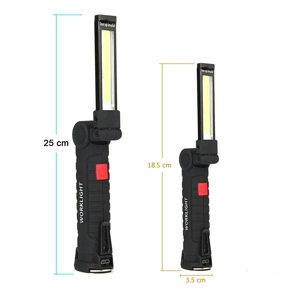 LED Work Light Work Light XIWANGFIRE W51 Multifunctional Portable COB LED Foldable Work Light Built in Battery USB Rechargeable Lamp Emergency Lantern