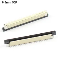 FPC FFC Pitch 0.5mm 1.0mm 25/40/50/60 Pin Socket Vertical SMT Mount Ribbon Flat Cable Connector 6