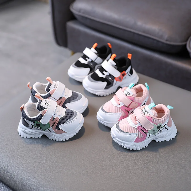 Children Sports Shoes Infant Soft-soled Toddler Shoes Fall Girls Baby Breathable Net Sneakers Fashion Kids Shoes for Boys 2022