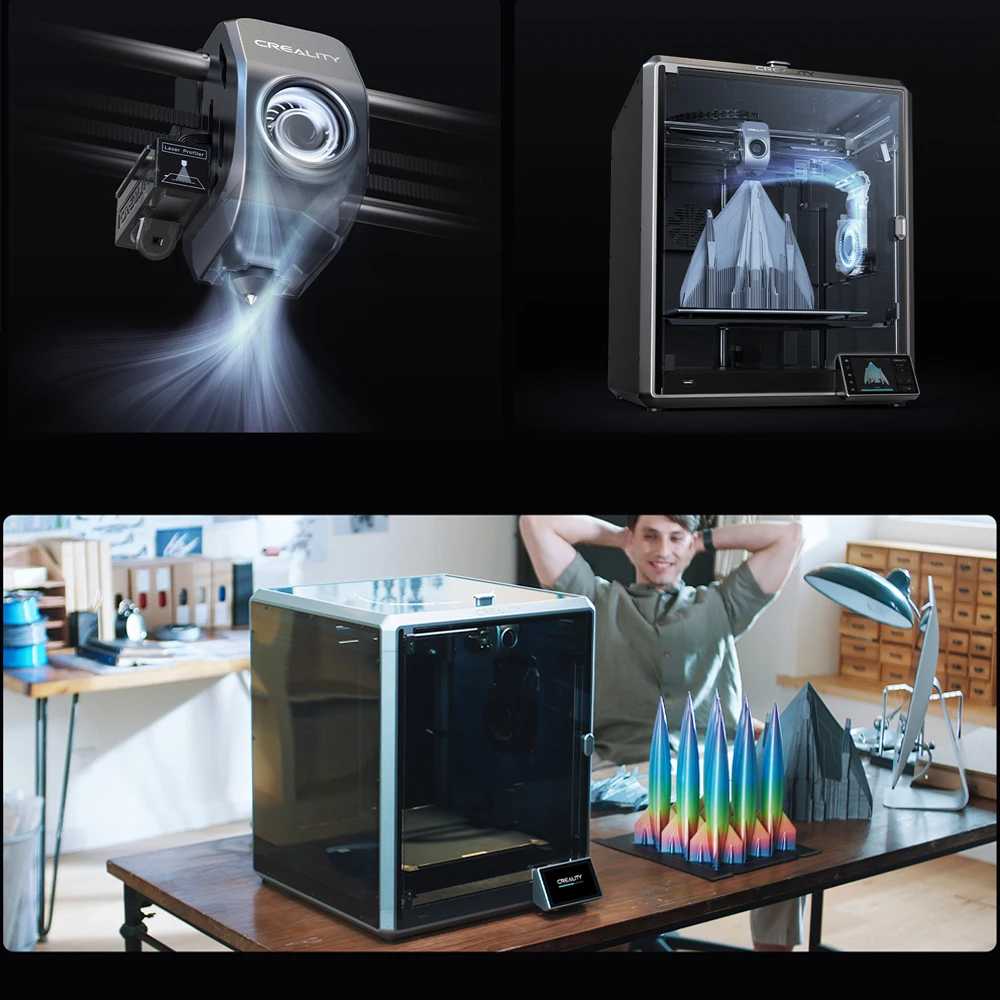 Krealność drukarka 3D K1/K1MAX maksymalny przepływ potężna podwójny wentylator chłodzenia gorąca prędkość drukowania 600 MM/S wytłaczarka z podwójnym napędem bezpośrednim 5 Krealność drukarka 3D K1/K1MAX maksymalny przepływ potężna podwójny wentylator chłodzenia gorąca prędkość drukowania 600 MM/S wytłaczarka z podwójnym napędem bezpośrednim - Image 5