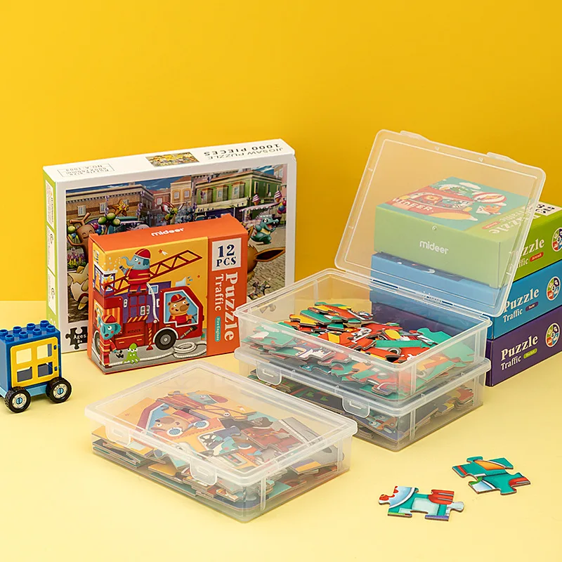 A4/A5 File Storage Box Magazine Document Paper Organizer Buckle Closure Transparent Container Supplies Clear Desk Files Holder