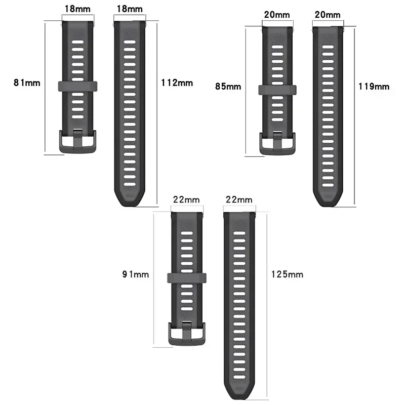 Silicone Strap Comfortable Wristband in Multiple Sizes
