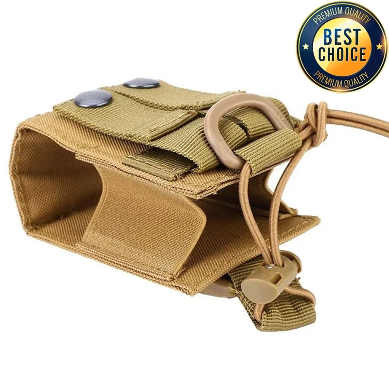 Tactical Nylon Walkie Talkie Pouch Holder for Outdoor Use