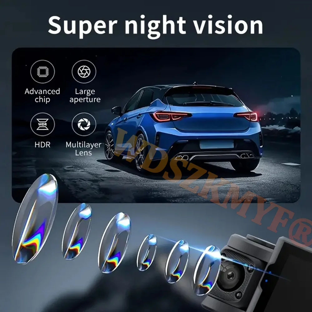 4 Cameraes Dash Cam 1080P WIFI APP Front and Carbin rear view camera Night Vision Black Box Car DVR 4way Car Video Recorder