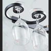 Black Wine Glass Holder S M L Aluminum Alloy Goblet Hanger Home Bar Kitchen Wall Mount Free installation Storage Rack 3