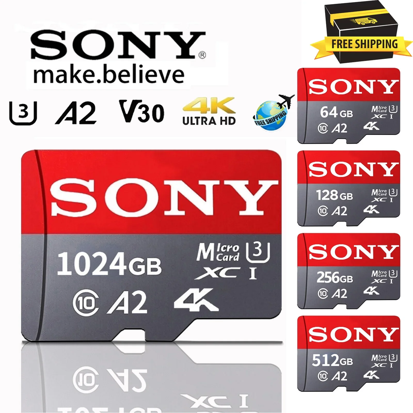 SONY 1TB Ultra Micro TF  micro sd card 4K  512GB 256GB 32GB Mini Flash Sd Card 128GB High Speed SD Card For Phone/PC/Desktop/Mac