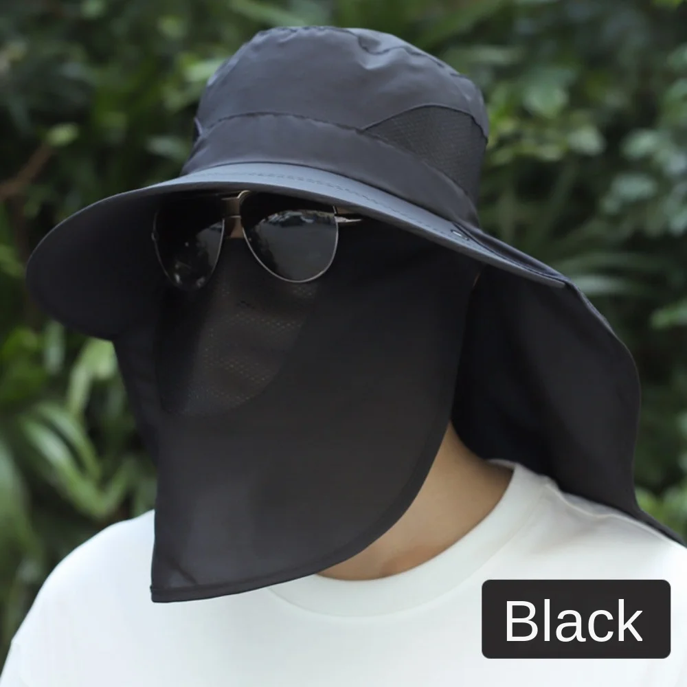 Wide Brim Sun Hat Hot Sale Sunscreen and Shading UV Protection Fisherman Hat Breathable Protect Neck Agricultural Work Gift