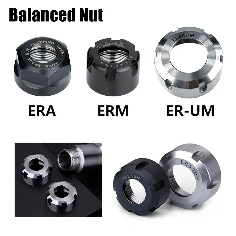1Pcs High Precision Chuck Nut A/M/UM Type CNC Metalworking Clamping Nut ER 11/16/20/25/32/40 For CNC Lathe Milling Bit Holder