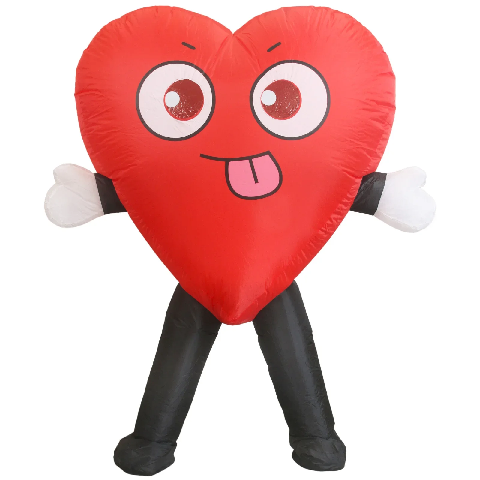 Cosplay Christmas Party Supply Happy Red Love Heart Inflatable Funny Costume Stage Performance Prop Gifts