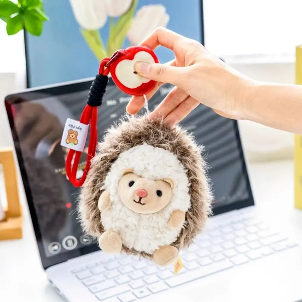 Adorable Little Hedgehog Keychain Mini Hedgehog Stuffed Doll Little Hedgehog Pendant Soft Cute Hedgehog Keyring