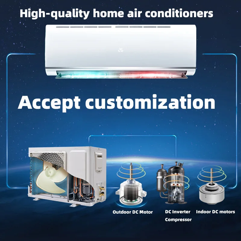High Efficiency 18000 Btu Inverter Split Air Conditioner Wall Mounted Cooling Unit for Home Use