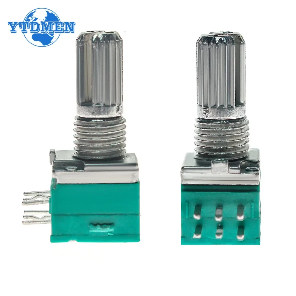 5PCS RK097NS RK097 Potentiometer B10K B5K B100K B1K B50K B20K 500K Shaft 15mm 6Pin Audio Amplifier Sealing Kit