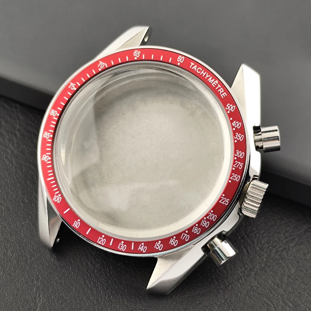 Black/Silver 39.7mm Steel Watch Case with Dial and Hands