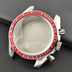 Black/Silver 39.7mm Steel Watch Case with Dial and Hands for Moon pattern (NO.29)