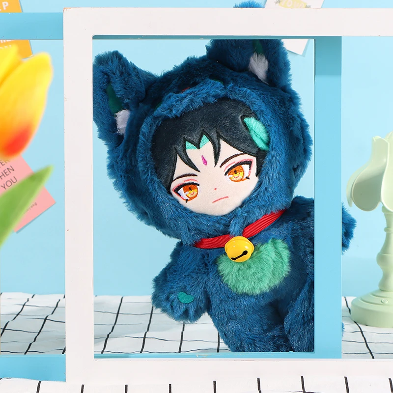

20CM Genshin Impact Xiao Plush Dolls With Clothes Soft Cute Doll Toys Cosplay Game Accessories Gift