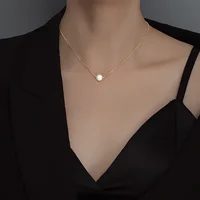 Collier avec pendentif en nacre pour femmes, en argent Sterling 925, de luxe, blanc, 6MM, 8MM, 10MM, accessoires bijoux de mariage 3