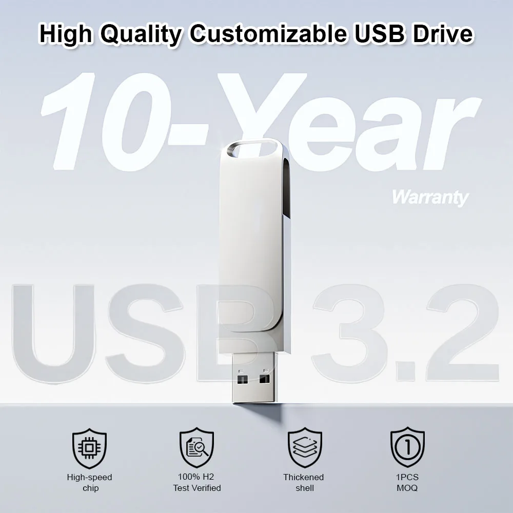 128GB USB 3.2 플래시 드라이브 100MB/s 고속 2in1 TypeC OTG 펜 드라이브 방수 대용량 저장 장치(전화 컴퓨터 PC 저장 장치용) ?