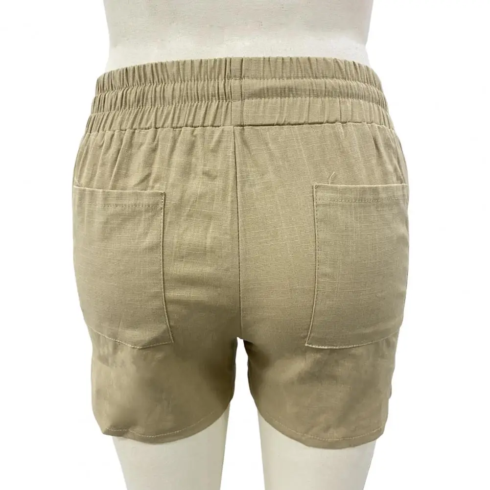 

2024 Women Cotton Summer Casual Solid Two Pockets shorts high waist loose shorts for girls Soft Cool female shorts