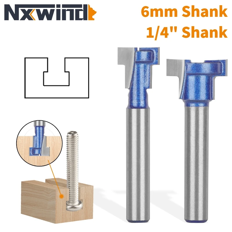 

NXWIND 6MM 6.35MM Shank Keyhole Bit Router Bit Woodworking Milling Cutter For Wood Bit Face Mill