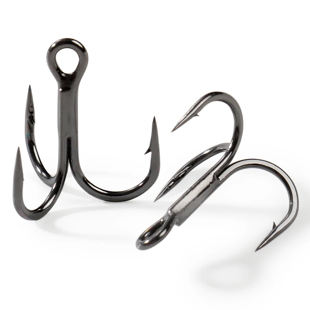 GOBAIT 30 Stück Drillingshaken 8 # -18 # Kleiner Winkel-Hochkohlenstoffstahl Rostfreier Scharfer Pesca-Köder Karpfenangel-Set Angelzubehör-Box mit Angelhaken – Detail 3