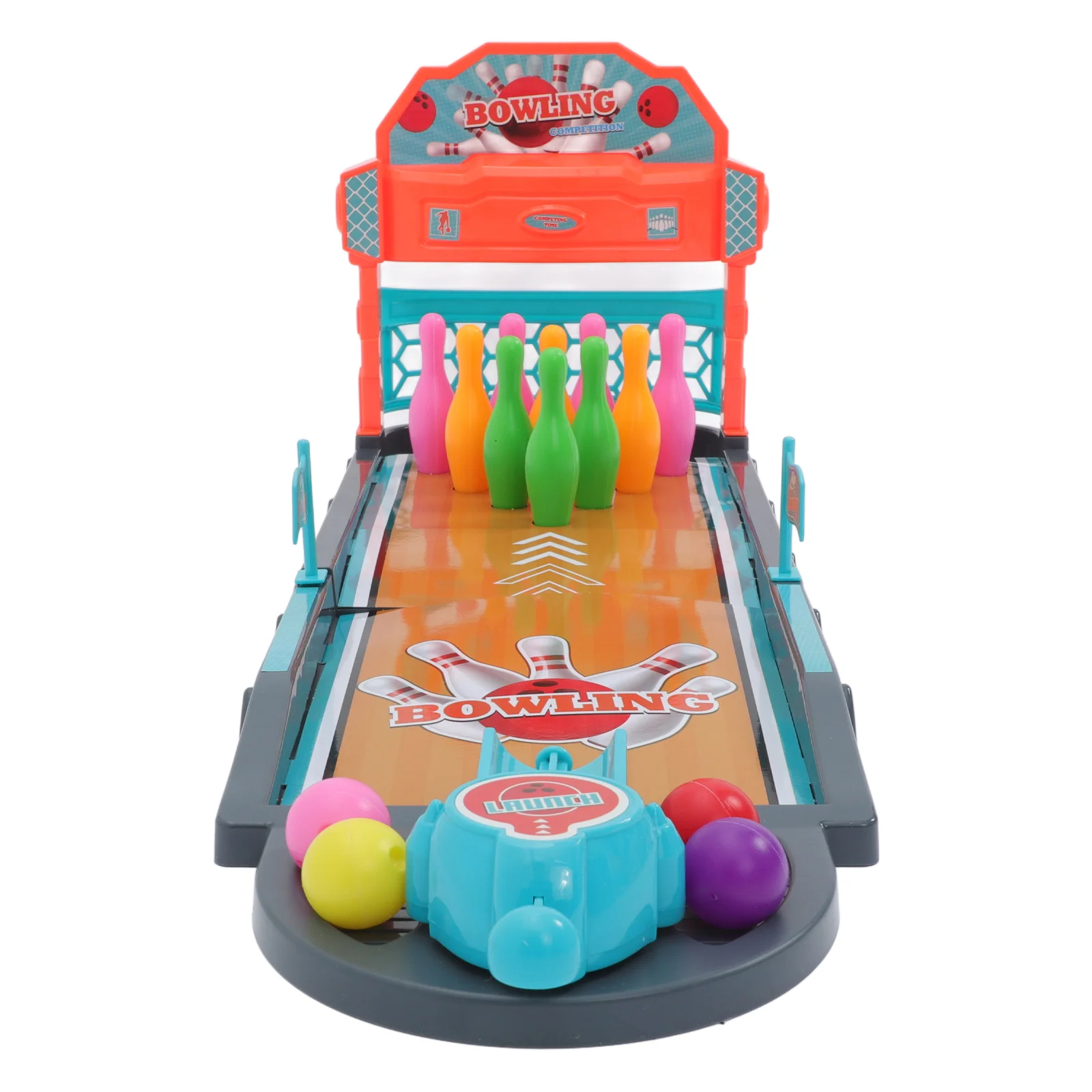 

1 Set of Bowling Balls Plaything Plastic Bowling Tabletop Game Kindergarten Interactive Plaything