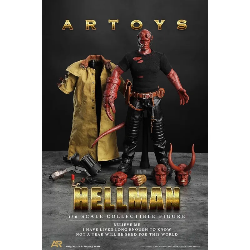 

Original ARTOYS AR002 Hellman HellBoy with 4 Heads 1/6 Figure Joints Action Figure Collectible Gift