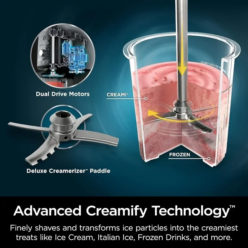 Ninja NC501 CREAMi Deluxe 11-in-1 Ice Cream & Frozen Treat Maker for Ice Cream, Sorbet, Milkshakes, Frozen Drinks & More 4