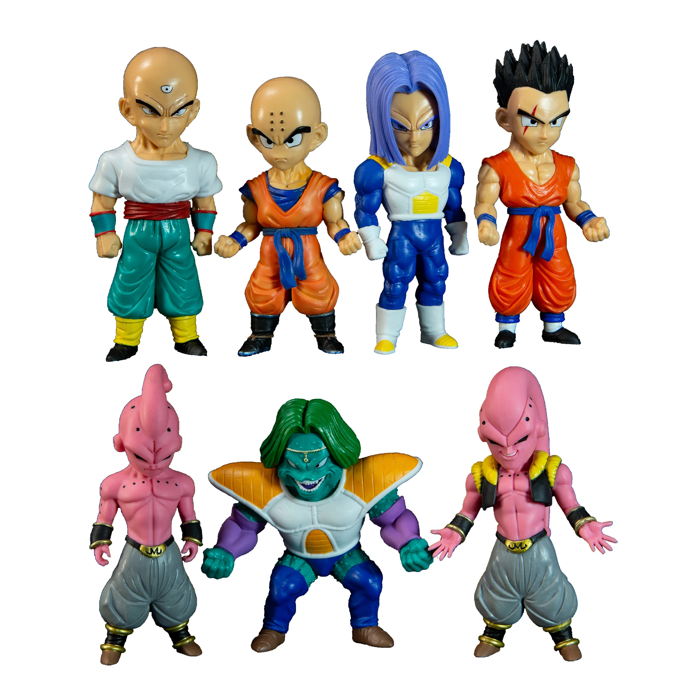 

Anime Dragon ball Z 10cmTrunks Yamcha Klin Majin Boo Sabot Q Resonating Figurines PVC Action Figures Collection Model Toys Gifts