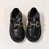 Girls' Black Princess Shoes 2024 Spring and Autumn Soft Soles Non-slip Foreign Style British Performance Loafers 4