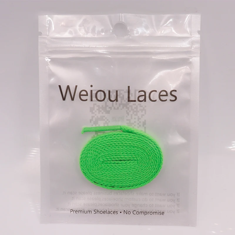 Weiou 8MM Foot Wearing Accessory Athletic Air String Wellace Quality Wholesale Skinny Font Printed Polyester Cotton Sneaker Rope
