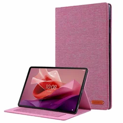 Soft Fabric Flip Stand Cover for Xiaoxin Pad Pro 12.7 (Rose red)