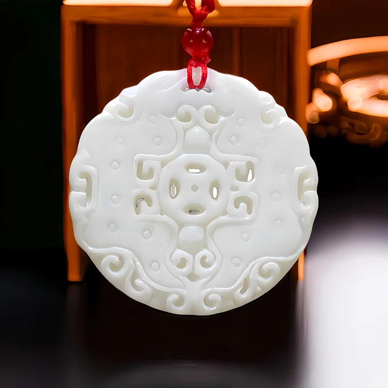 

Natural White Real Jade Phoenix Pendant Necklace Talismans Carved Jewelry Charm Gift Luxury Gifts for Women Men Designer