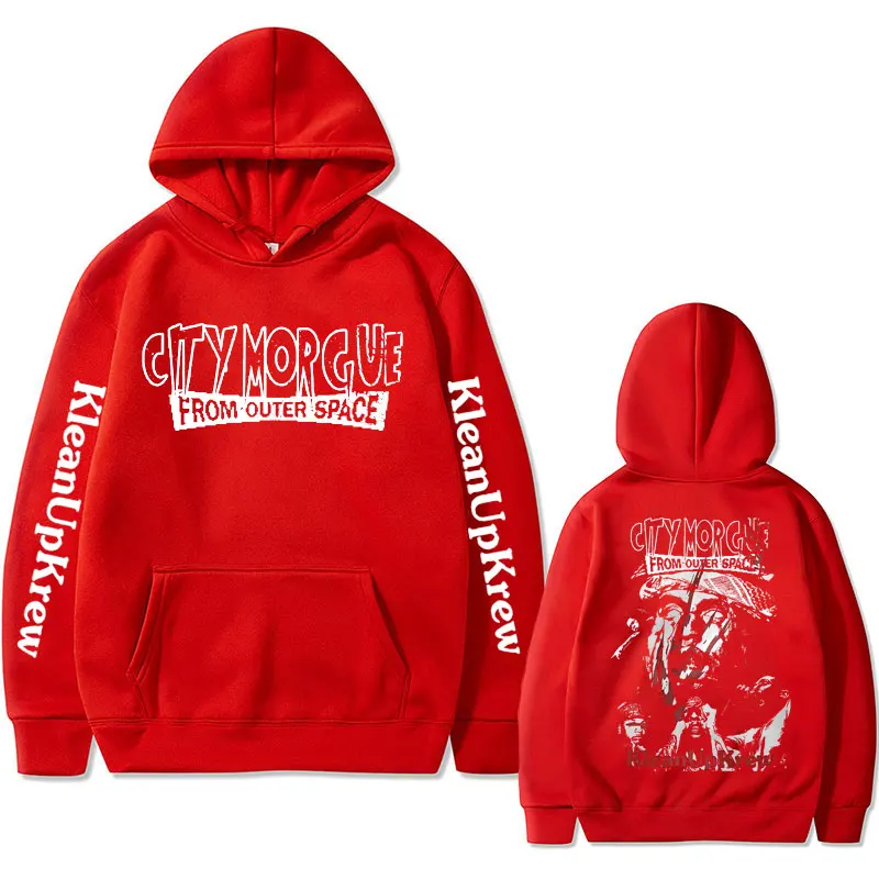 Rapper City Morgue Double Sided Print Hoodie Men Women Fashion 