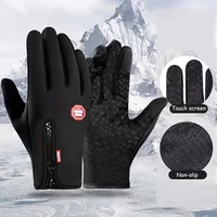 Men's Cycling Gloves Winter Touchscreen Warm Women Bicycle Gym Outdoor Driving Motorcycle Waterproof Thermal Non-Slip Gloves 1