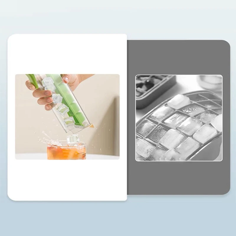 Creativity Ice Cube Tray Easy Demould Ice Maker With Handle Single Hand Press Cube Mold