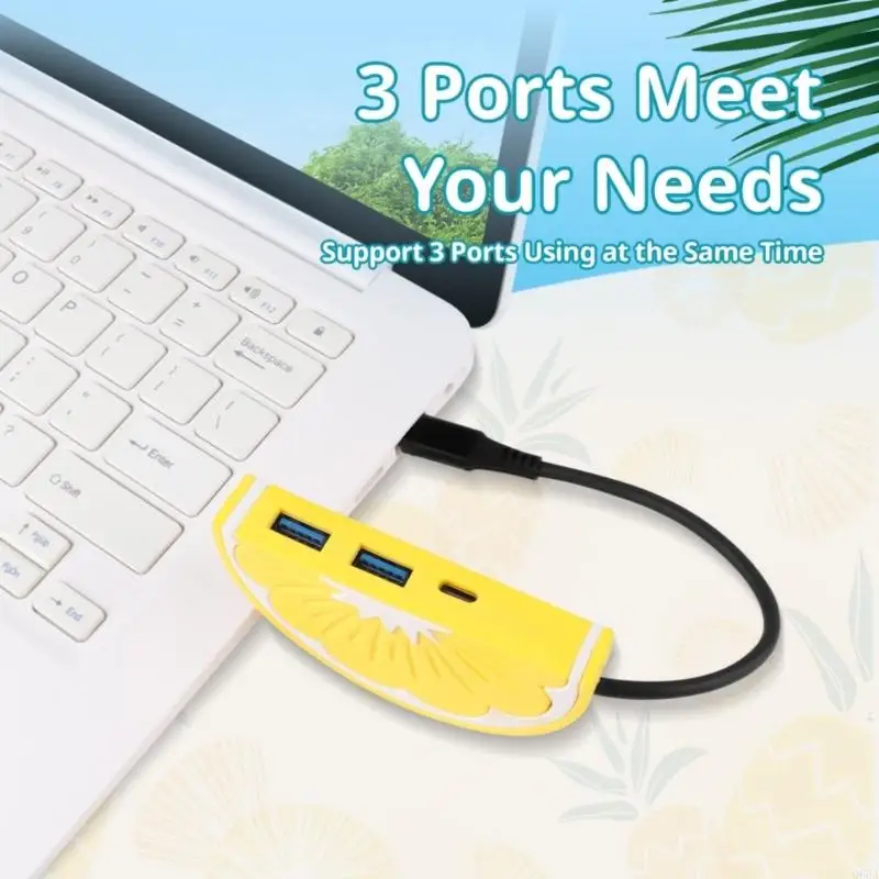 USB C Extend 2x USB3.0+Type C Fast Charging Power Adapter For Tablets Laptop Computer Accessories