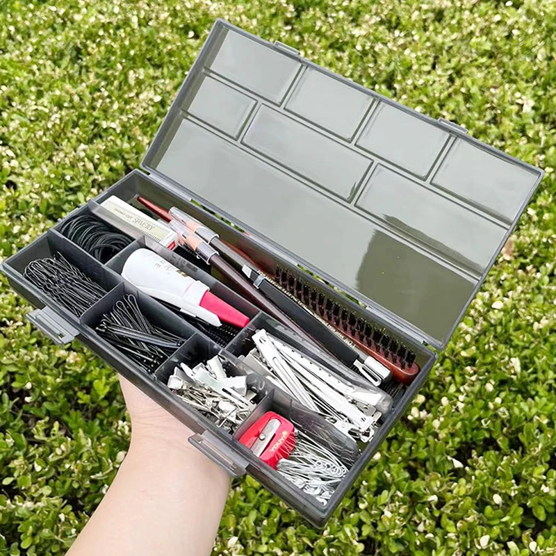 Friseur Werkzeuge Lagerung Box Haar Clips Kämme Lagerung Fall Multigrid Fach Organizer Friseur Zubehör Container – Detail 7