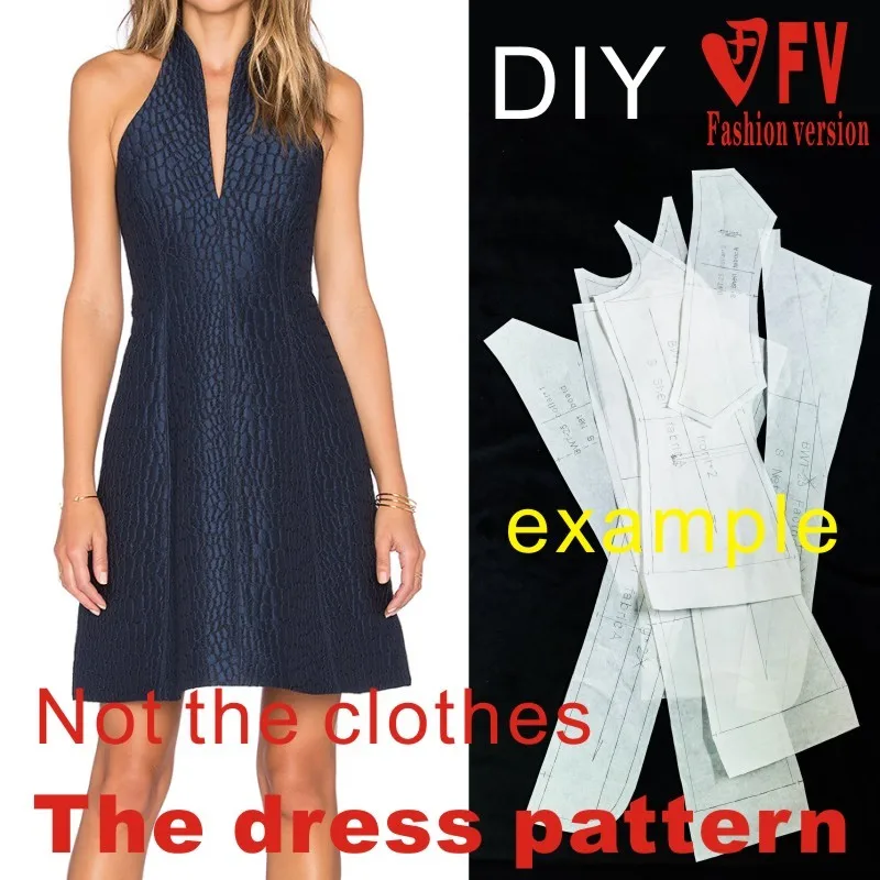 Clothing DIY The dress Dresses Sewing Pattern cutting drawing Dress Sewing Template BLQ-256