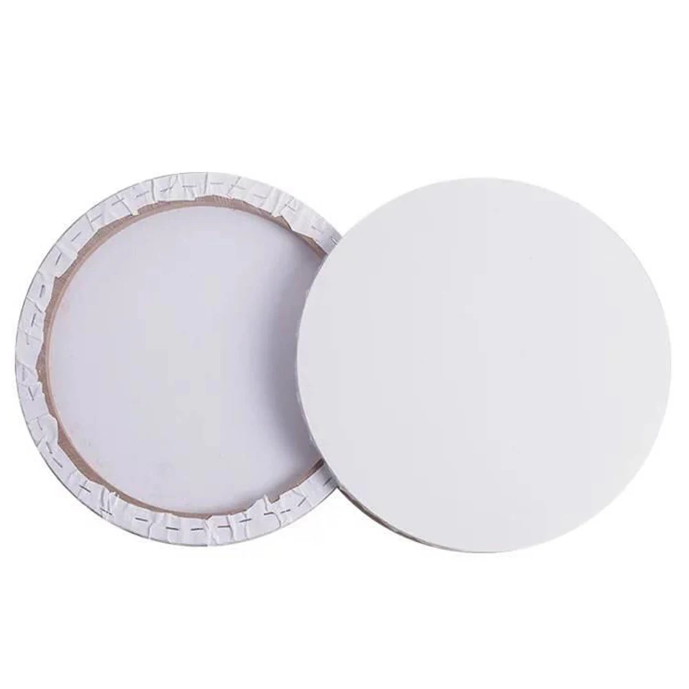 Blank Round Thick Stretched Canvas Frame Drawing Painting DIY Wooden Painting Frame Cotton Drawing Paintings Pictures Display