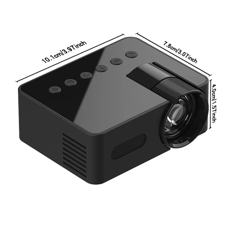 LED HD 1080P 무선 휴대폰 미니 프로젝터, 프로젝터 스탠드 포함, 휴대용 홈 시어터 비디오 플레이어